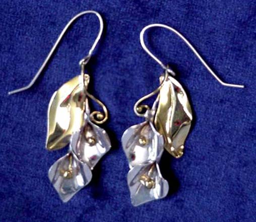 Double Lily Leaf Earring