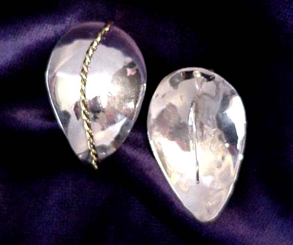 Small Leaf Rope Earring