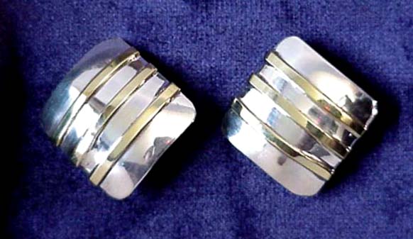 Square Three Stripes Earring